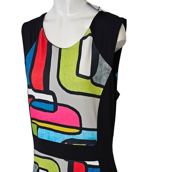 Simply Art Dolcezza Dress Abstract Art To Wear Size M Irena Orlov Vibrant NWT - Picture 10 of 10